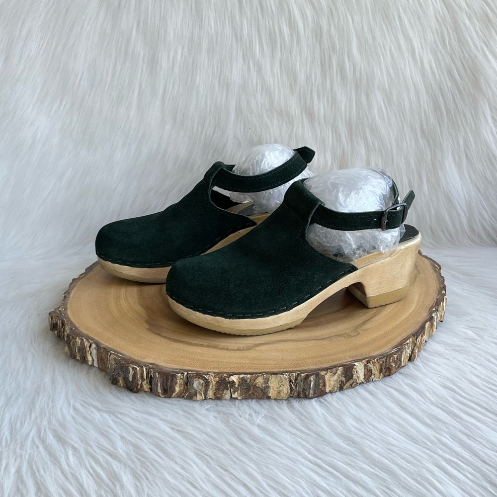 Sven ankle strap suede clogs